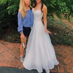 Shimmery White Prom/ Hoco/ Wedding Dress!